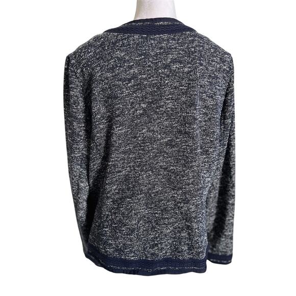 Talbots Women’s Knit Sweater Softshell Jacket Full Zip Cardigan size 16 Blue - Picture 8 of 8